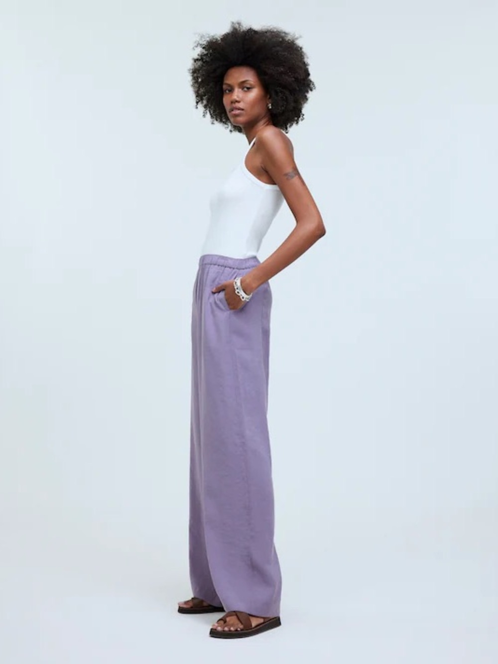 Madewell Pull-On Wide-Leg Pants in Softdrape